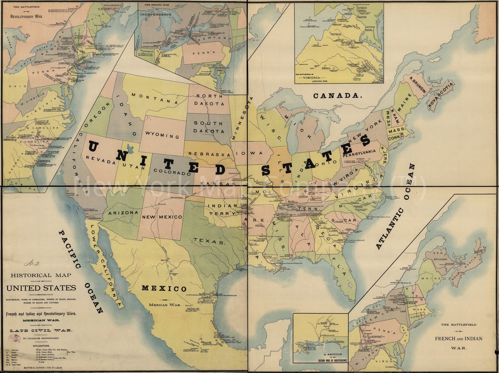 1890 Map | Historical Map of the United States | United States Map